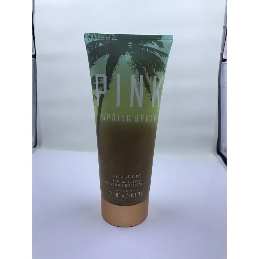 Victoria's Secret PINK Spring Break Jasmine Lime 2-in-1 Wash & Scrub 10.1 fl oz